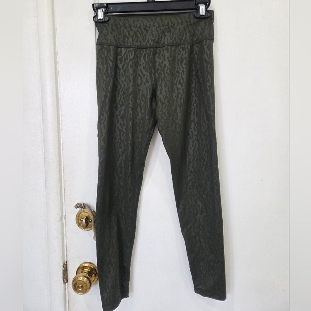 Sweaty Betty All Day Embossed Brown Leopard Patterned 7/8 Leggings Xsmall